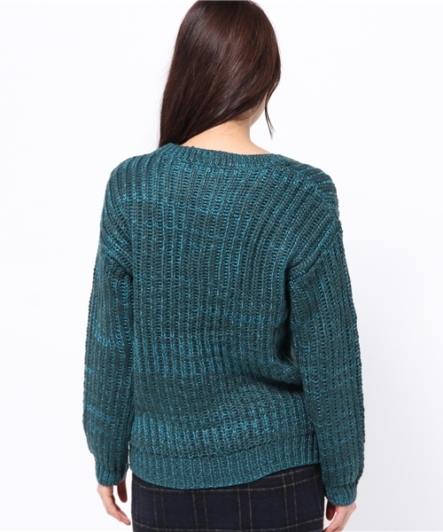 DISCOAT（ディスコート）の「【Discoat】ロービングニットプルオーバー（ニット/セーター・レディース・オフホワイト/グリーン/ネイビー・ﾌﾘ-）」の6枚目の写真