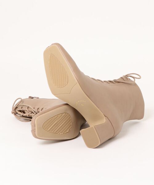 Noubel Voug Relax(ヌーベルヴォーグリラックス)の「サイドジップ レースアップ ミディブーツ(ブーツ・レディース・アイボリー/ダークブラウン/ブラック系その他/ブラック/ベージュ・S/M/L/LL/3L)」の7枚目の写真