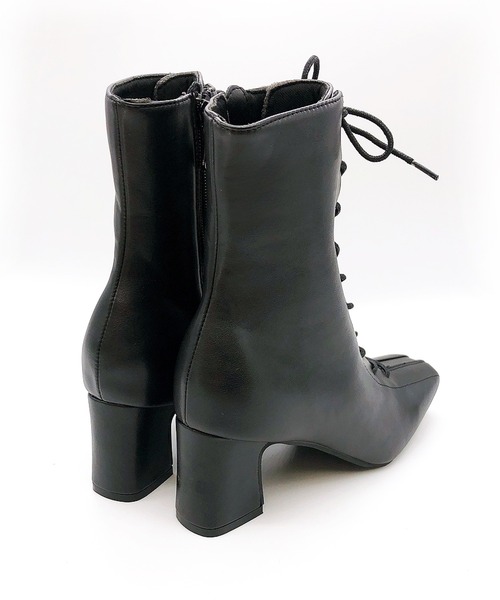 Noubel Voug Relax(ヌーベルヴォーグリラックス)の「サイドジップ レースアップ ミディブーツ(ブーツ・レディース・アイボリー/ダークブラウン/ブラック系その他/ブラック/ベージュ・S/M/L/LL/3L)」の22枚目の写真