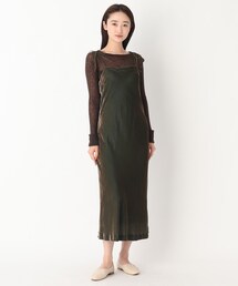 ◆【百々千晴さんコラボ】シルクレーヨンベルベット キャミドレス
