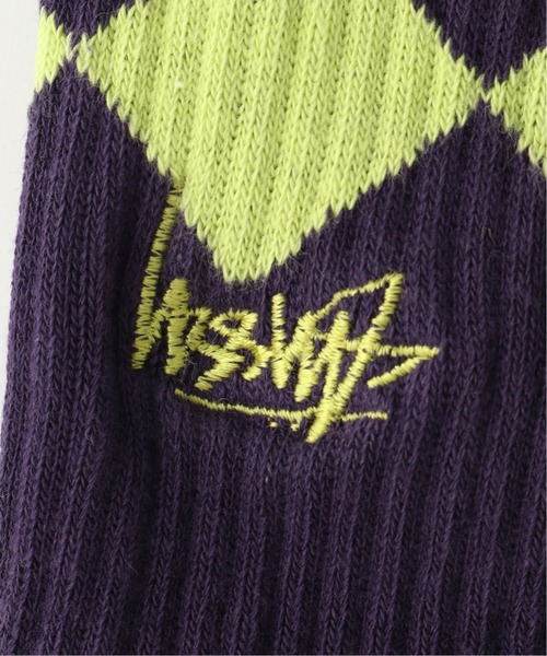 STUSSY(ステューシー)の「【STUSSY / ステューシー】Argyle Jacquard Crew Socks(ソックス/靴下・レディース・ブラック/ワイン・FREE)」の6枚目の写真