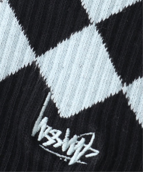 STUSSY(ステューシー)の「【STUSSY / ステューシー】Argyle Jacquard Crew Socks(ソックス/靴下・レディース・ブラック/ワイン・FREE)」の4枚目の写真