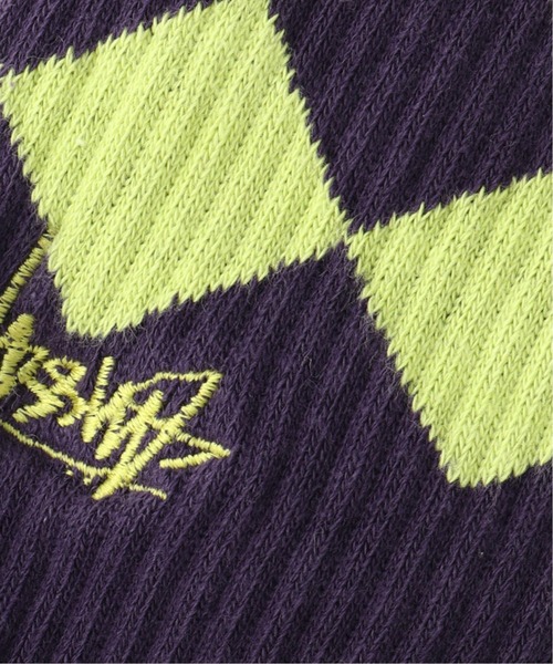 STUSSY(ステューシー)の「【STUSSY / ステューシー】Argyle Jacquard Crew Socks(ソックス/靴下・レディース・ブラック/ワイン・FREE)」の5枚目の写真