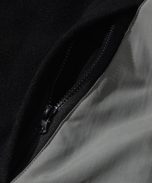 FCMM（エフシーエムエム）の「SHERPA POCKET FLEECE JACKET /シェルパポケットフリースジャケット（その他アウター・メンズ・ブラック/アイボリー・LARGE/MEDIUM）」の9枚目の写真