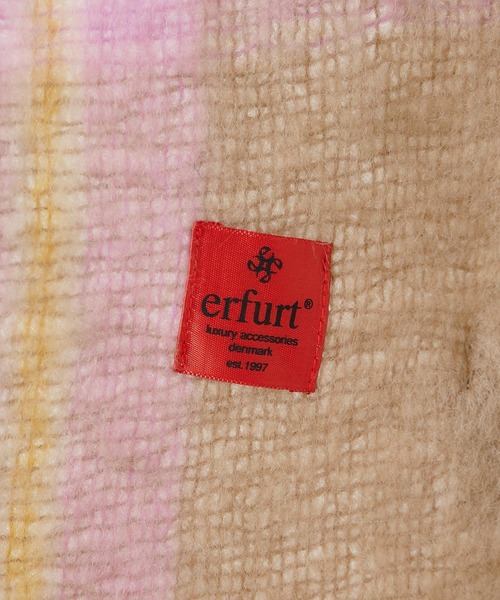 erfurt（エルフルト）の「【erfurt/エルフルト】ミックスカラーチェックストール（マフラー・レディース・グリーン/ピンク・FREE）」の3枚目の写真
