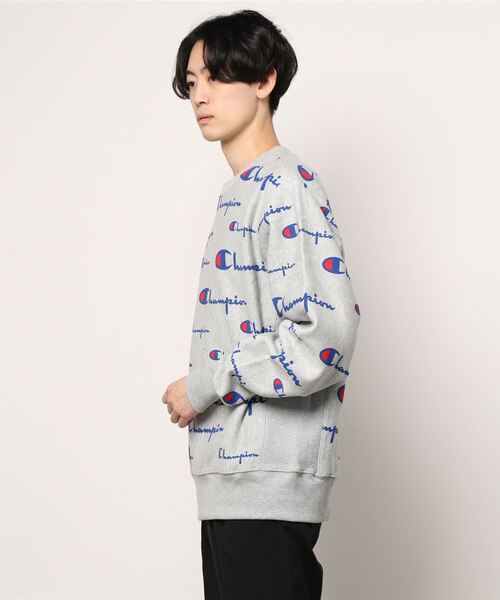 Champion(チャンピオン)の「【W】【it】【UT13】【Champion】REVERSE WEAVE CREW ALL OVER PRINT SWEAT(スウェット・メンズ・グレー/ブラック・MEDIUM/SMALL/LARGE)」の3枚目の写真