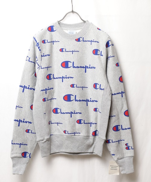 Champion(チャンピオン)の「【W】【it】【UT13】【Champion】REVERSE WEAVE CREW ALL OVER PRINT SWEAT(スウェット・メンズ・グレー/ブラック・MEDIUM/SMALL/LARGE)」の2枚目の写真