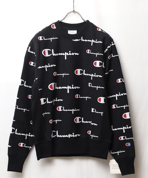 Champion(チャンピオン)の「【W】【it】【UT13】【Champion】REVERSE WEAVE CREW ALL OVER PRINT SWEAT(スウェット・メンズ・グレー/ブラック・MEDIUM/SMALL/LARGE)」の1枚目の写真