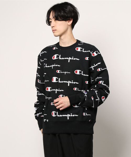 Champion(チャンピオン)の「【W】【it】【UT13】【Champion】REVERSE WEAVE CREW ALL OVER PRINT SWEAT(スウェット・メンズ・グレー/ブラック・MEDIUM/SMALL/LARGE)」の9枚目の写真