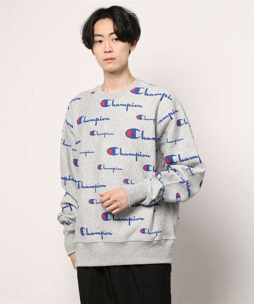 Champion(チャンピオン)の「【W】【it】【UT13】【Champion】REVERSE WEAVE CREW ALL OVER PRINT SWEAT(スウェット・メンズ・グレー/ブラック・MEDIUM/SMALL/LARGE)」の10枚目の写真