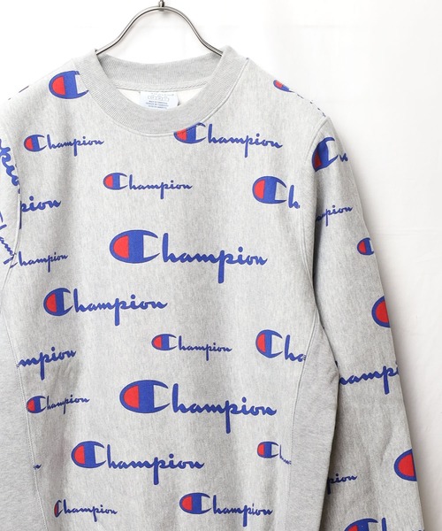 Champion(チャンピオン)の「【W】【it】【UT13】【Champion】REVERSE WEAVE CREW ALL OVER PRINT SWEAT(スウェット・メンズ・グレー/ブラック・MEDIUM/SMALL/LARGE)」の5枚目の写真
