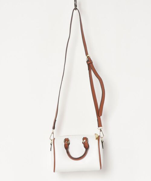 MAISON BREEZE（メゾンブリーズ）の「【MAISON BREEZE】PUコンビミニボストン Sサイズ KNF（ショルダーバッグ・レディース・ホワイト/ブラック/ベージュ・FREE）」の8枚目の写真