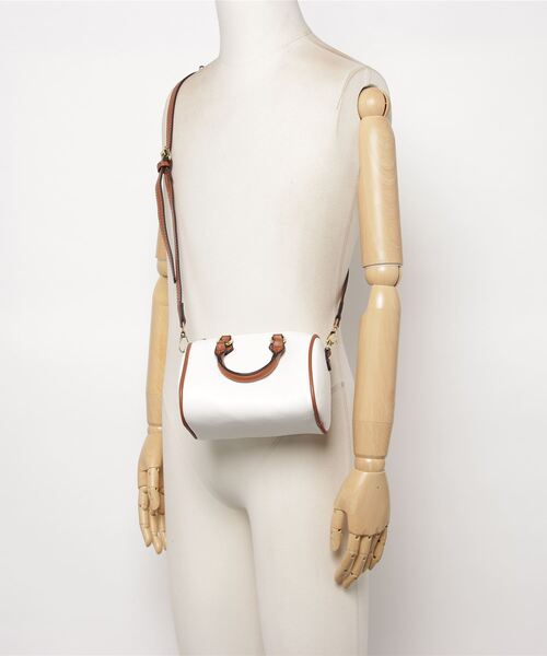 MAISON BREEZE（メゾンブリーズ）の「【MAISON BREEZE】PUコンビミニボストン Sサイズ KNF（ショルダーバッグ・レディース・ホワイト/ブラック/ベージュ・FREE）」の11枚目の写真