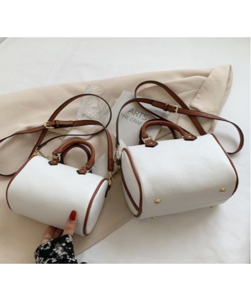 MAISON BREEZE（メゾンブリーズ）の「【MAISON BREEZE】PUコンビミニボストン Sサイズ KNF（ショルダーバッグ・レディース・ホワイト/ブラック/ベージュ・FREE）」の7枚目の写真