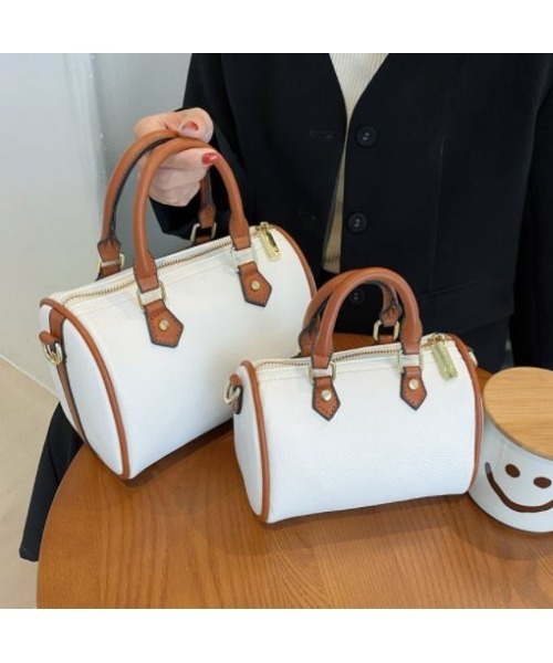 MAISON BREEZE（メゾンブリーズ）の「【MAISON BREEZE】PUコンビミニボストン Sサイズ KNF（ショルダーバッグ・レディース・ホワイト/ブラック/ベージュ・FREE）」の12枚目の写真