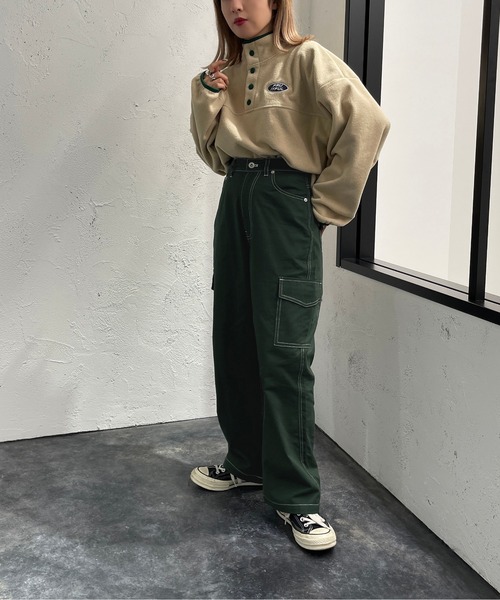 apres jour mignon(アプレジュールミニョン)の「フリースヘンリープルオーバー【ZOZOTOWN限定アイテム】(その他トップス・レディース・パープル/グリーン/アイボリー・X-LARGE/フリー)」の6枚目の写真