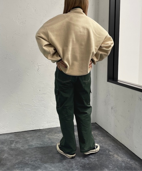 apres jour mignon(アプレジュールミニョン)の「フリースヘンリープルオーバー【ZOZOTOWN限定アイテム】(その他トップス・レディース・パープル/グリーン/アイボリー・X-LARGE/フリー)」の4枚目の写真
