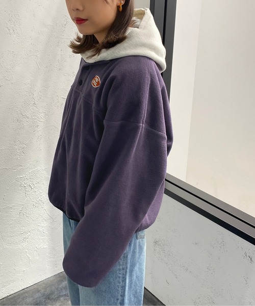 apres jour mignon(アプレジュールミニョン)の「フリースヘンリープルオーバー【ZOZOTOWN限定アイテム】(その他トップス・レディース・パープル/グリーン/アイボリー・X-LARGE/フリー)」の13枚目の写真