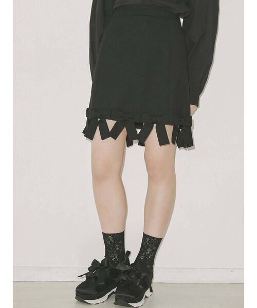 merry jenny（メリージェニー）の「ぐるりリボンミニスカート（スカート・レディース・ブルー/ブラック/ベージュ・FREE）」の20枚目の写真