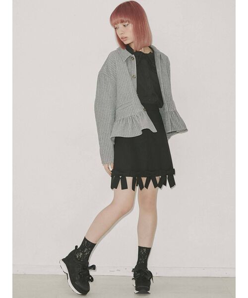 merry jenny（メリージェニー）の「ぐるりリボンミニスカート（スカート・レディース・ブルー/ブラック/ベージュ・FREE）」の21枚目の写真