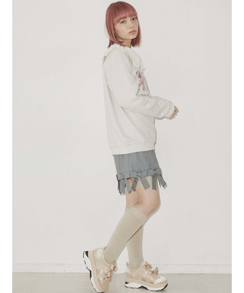 merry jenny（メリージェニー）の「ぐるりリボンミニスカート（スカート・レディース・ブルー/ブラック/ベージュ・FREE）」の17枚目の写真