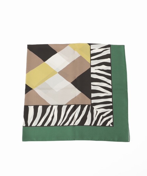 JOURNAL STANDARD（ジャーナルスタンダード）の「大判シルクスカーフ◆（ストール/ショール・レディース・グリーン系その他/ブルー/ブラック系その他・ﾌﾘ-）」の14枚目の写真