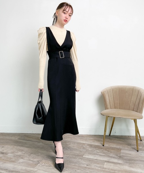 LIPSERVICE(リップサービス)の「マーメイドジャンスカ(スカート・レディース・ブラック/ベージュ・S/M)」の2枚目の写真