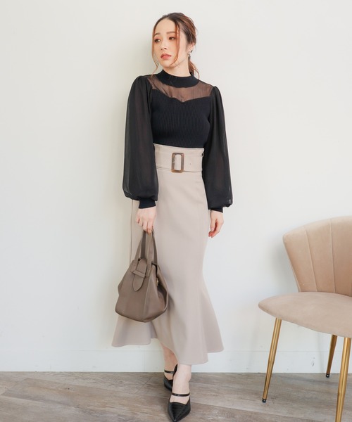 LIPSERVICE(リップサービス)の「マーメイドジャンスカ(スカート・レディース・ブラック/ベージュ・S/M)」の6枚目の写真