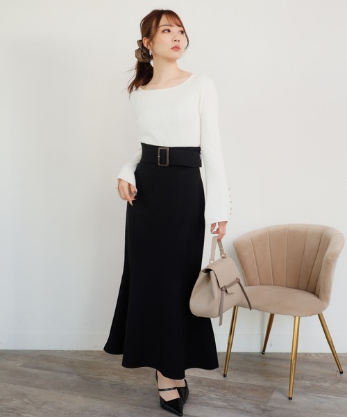 LIPSERVICE(リップサービス)の「マーメイドジャンスカ(スカート・レディース・ブラック/ベージュ・S/M)」の12枚目の写真