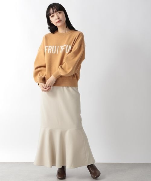 LOWRYS FARM(ローリーズファーム)の「ジャガードロゴニットプルオーバー 261895(ニット/セーター・レディース・ブラック/オフホワイト/イエロー・FREE)」の5枚目の写真