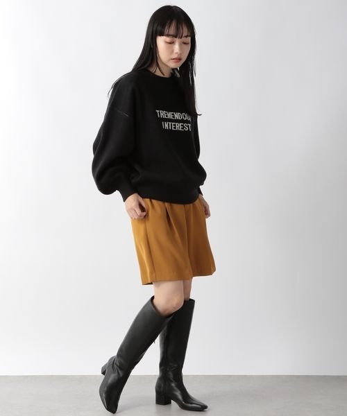 LOWRYS FARM(ローリーズファーム)の「ジャガードロゴニットプルオーバー 261895(ニット/セーター・レディース・ブラック/オフホワイト/イエロー・FREE)」の6枚目の写真