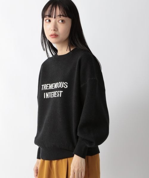 LOWRYS FARM(ローリーズファーム)の「ジャガードロゴニットプルオーバー 261895(ニット/セーター・レディース・ブラック/オフホワイト/イエロー・FREE)」の8枚目の写真