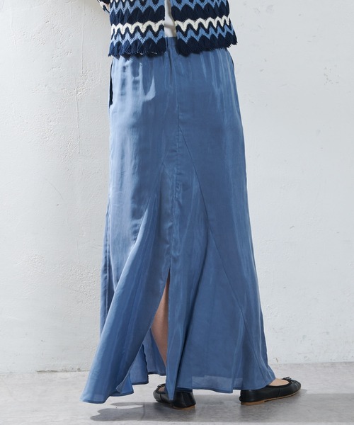 SHENERY（シーナリー）の「セミフレアナロースカート（スカート・レディース・ベージュ/ブルー・36/38）」の21枚目の写真