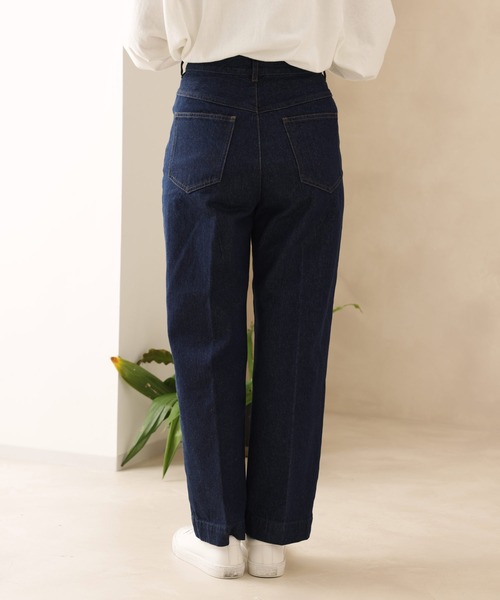 SALON adam et rope'(サロン アダム エ ロペ)の「セミフレアデニムパンツ(デニムパンツ・レディース・ネイビー/オフホワイト/ブルー系その他4・S/M)」の15枚目の写真