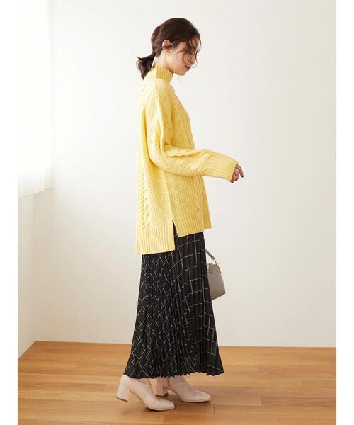 ELENCARE DUE(エレンカーレデュエ)の「・ELENCARE DUE チェックプリーツスカート*(スカート・レディース・ベージュ/グレー/アイボリー・FREE)」の6枚目の写真