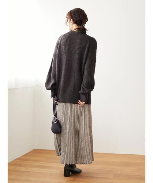 ELENCARE DUE(エレンカーレデュエ)の「・ELENCARE DUE チェックプリーツスカート*(スカート・レディース・ベージュ/グレー/アイボリー・FREE)」の8枚目の写真