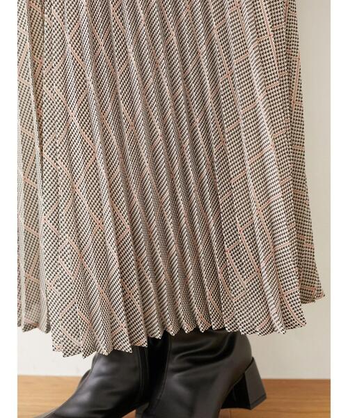 ELENCARE DUE(エレンカーレデュエ)の「・ELENCARE DUE チェックプリーツスカート*(スカート・レディース・ベージュ/グレー/アイボリー・FREE)」の11枚目の写真