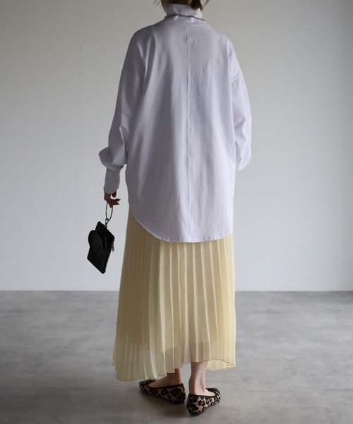 r.（アールドット）の「シアーギンガムチェック プリーツスカート（スカート・レディース・ホワイト/ブラック/ライトグリーン/クリーム/ピンク・MEDIUM）」の19枚目の写真