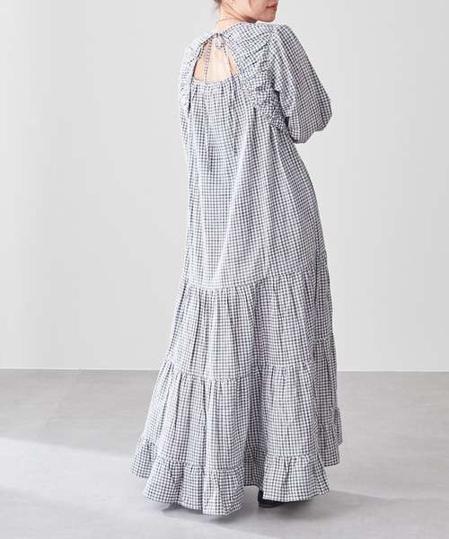 CIAOPANIC TYPY(チャオパニックティピー)の「チェックボリュームワンピース(ワンピース・レディース・グリーン/ブラック/イエロー・ONE SIZE)」の8枚目の写真