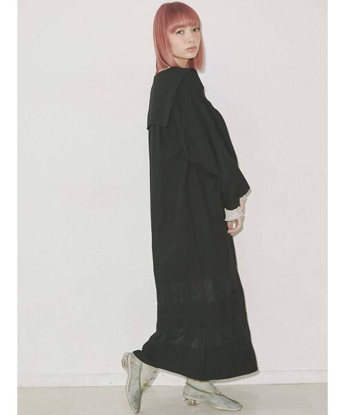 merry jenny（メリージェニー）の「リブレースコンビセーラーワンピース（ワンピース・レディース・アイボリー/ブラック・FREE）」の5枚目の写真