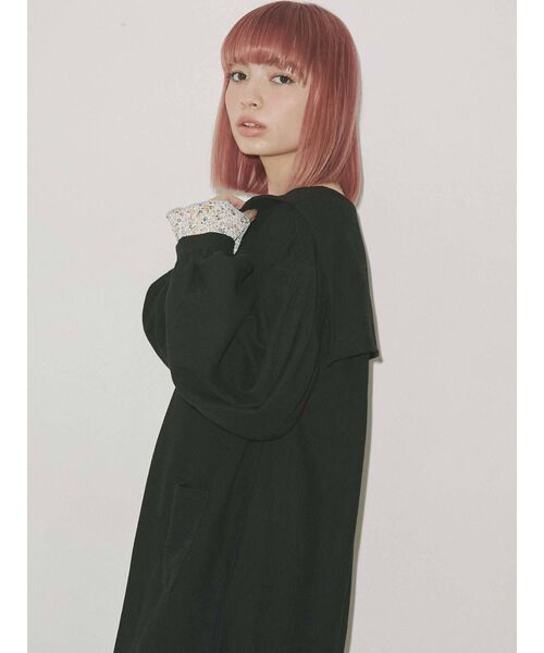 merry jenny（メリージェニー）の「リブレースコンビセーラーワンピース（ワンピース・レディース・アイボリー/ブラック・FREE）」の6枚目の写真