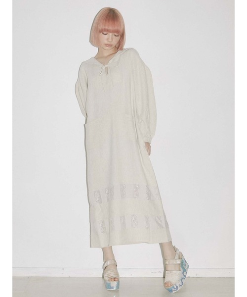 merry jenny（メリージェニー）の「リブレースコンビセーラーワンピース（ワンピース・レディース・アイボリー/ブラック・FREE）」の14枚目の写真