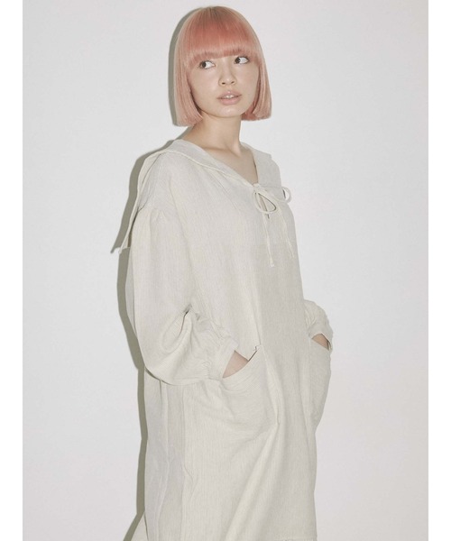 merry jenny（メリージェニー）の「リブレースコンビセーラーワンピース（ワンピース・レディース・アイボリー/ブラック・FREE）」の18枚目の写真