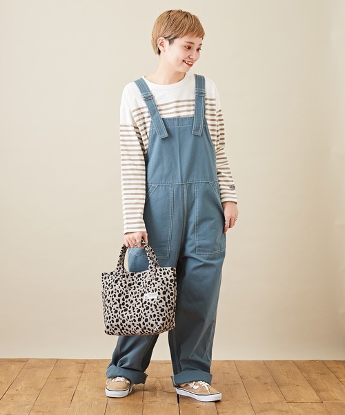 CUBE SUGAR（キューブシュガー）の「空紡糸カットソーパネルボーダー長袖バスクＴシャツ（Tシャツ/カットソー・レディース・ブラック/ベージュ/マルチ/ラベンダー/ブルー・M）」の7枚目の写真