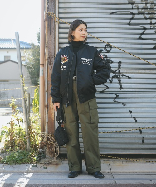 AVIREX（アヴィレックス）の「AVIREX アビレックス 6102173 MA-1フライトジャケット コマーシャルモデル AVG / FLYING TIGER（MA-1・メンズ・ブラック/グリーン系その他・M/L/XL）」の15枚目の写真