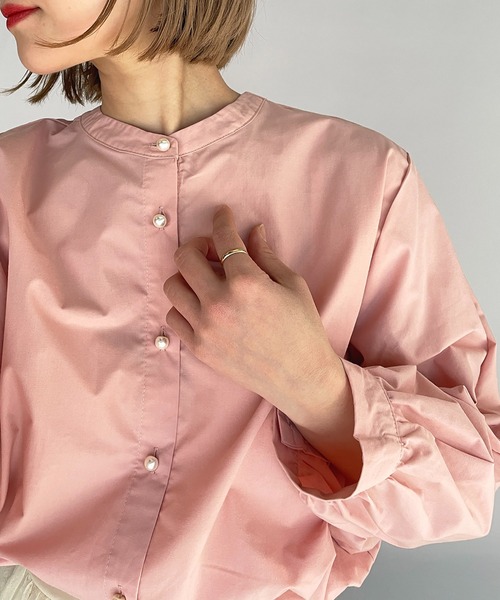 PICCIN(ピッチン)の「前後2WAYブラウス(シャツ/ブラウス・レディース・オフホワイト/ピンク・M/L)」の2枚目の写真