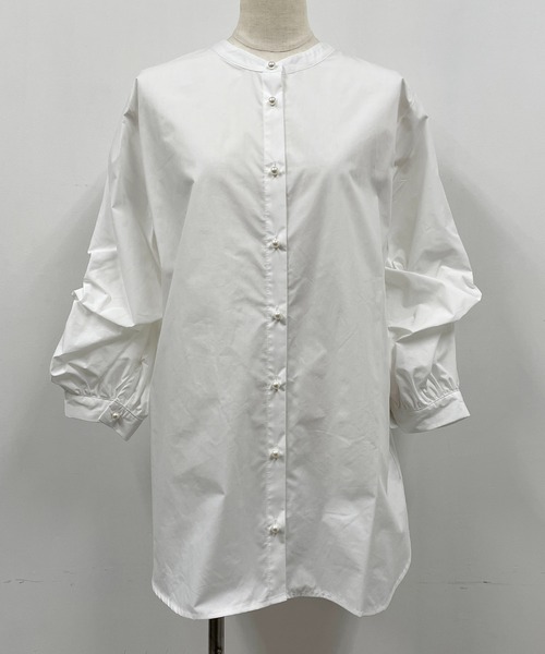 PICCIN(ピッチン)の「前後2WAYブラウス(シャツ/ブラウス・レディース・オフホワイト/ピンク・M/L)」の4枚目の写真