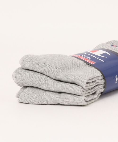 Champion(チャンピオン)の「【CHAMPION/チャンピオン】足底パイル ワンポイントロゴフルレングスソックス(靴下) 3足組(3P)(ソックス/靴下・メンズ・ブラック/ホワイト/グレー/ネイビー・MEDIUM/LARGE/SMALL)」の6枚目の写真