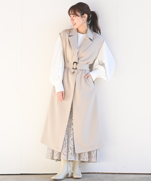 rps(アールピーエス)の「ボリュームスリーブブラウス(シャツ/ブラウス・レディース・オフホワイト/チャコールグレー/グレイッシュブルー・M)」の21枚目の写真