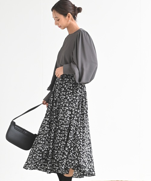 rps(アールピーエス)の「ボリュームスリーブブラウス(シャツ/ブラウス・レディース・オフホワイト/チャコールグレー/グレイッシュブルー・M)」の11枚目の写真